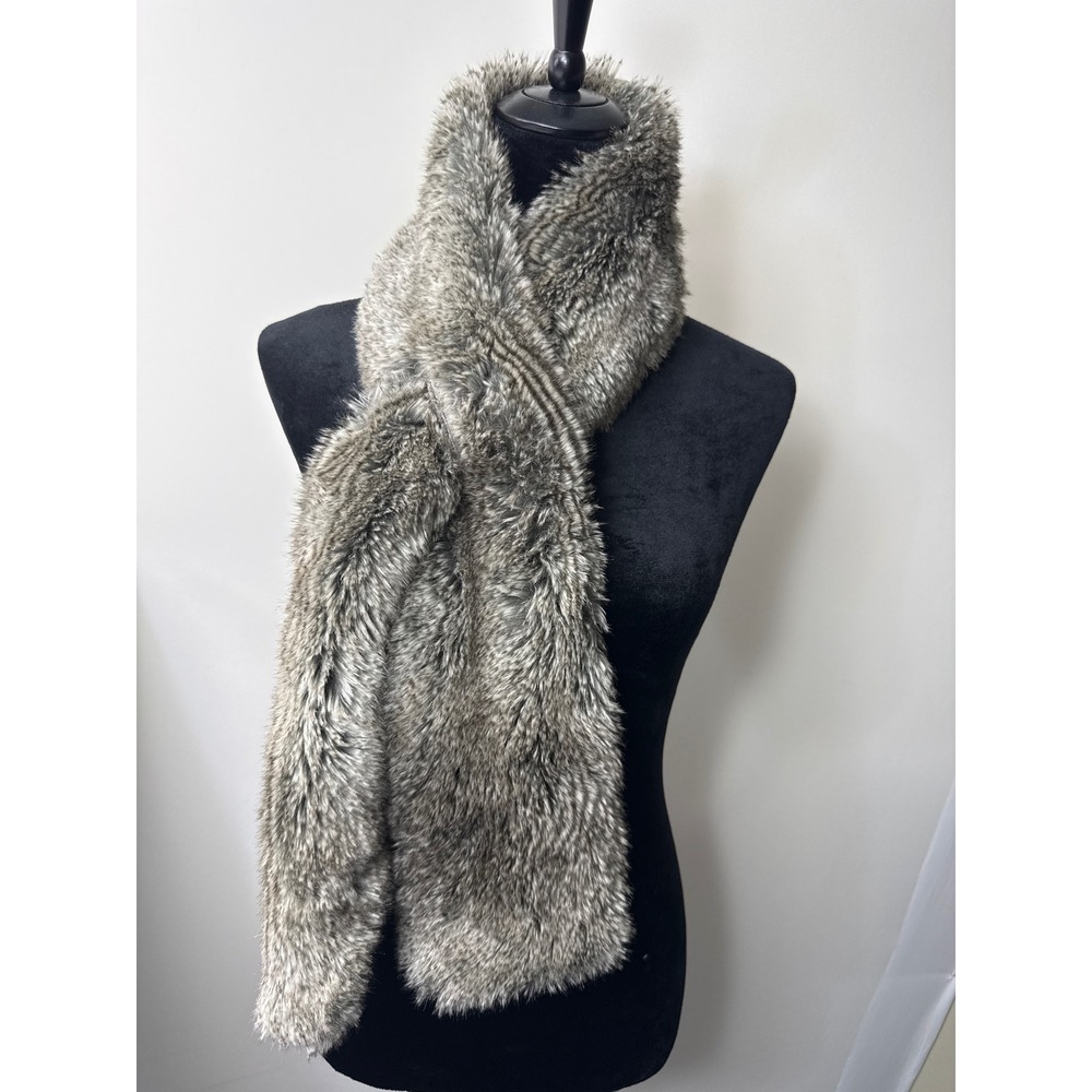 Restoration Hardware Faux Fur Scarf Pull Through Luxe Winter Glam